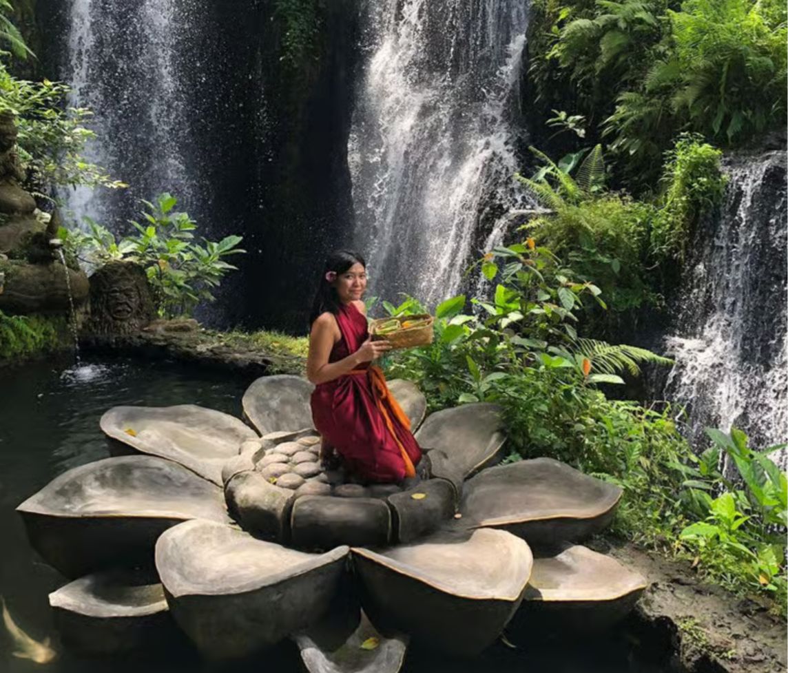Purification Ceremony at Griya Beji Waterfalls